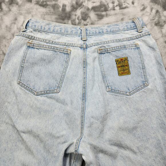 Vintage Zena Jeans Women 8 Blue High Rise Tapered Baggy Light Wash Grunge Skater - Picture 3 of 13